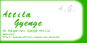 attila gyenge business card